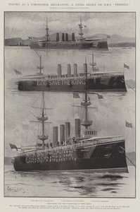 Marins comme décoration de couronnement, un dispositif vivant sur le HMS Terrible - Charles John de Lacy