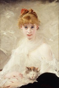 Jeune Fille avec Chat