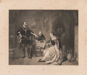 Signature du mandat de mort de Lady Jane Grey - Charles Kennedy Burt