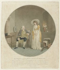 Femme avec une rose blanche et un homme sur une chaise