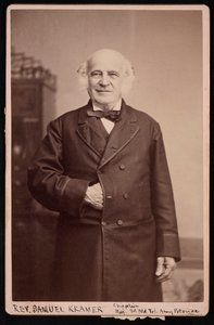 Portrait du révérend Samuel Kramer 1808-1891, avant 1891 - Charles L Kempf