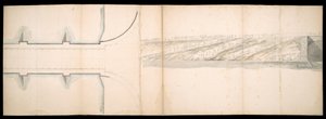Conceptions du pont projeté sur la Tamise à Londres, BL Maps C.49.e.76 - Charles Labelye