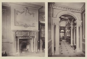 Une maison à Epsom, une cheminée, le couloir - Charles Latham