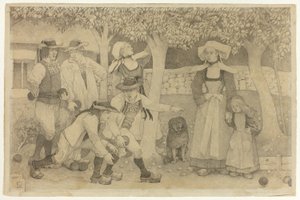 Joueurs de pétanque en Bretagne - Charles Laval