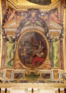Ordre financier rétabli en 1662, peinture au plafond de la Galerie des Glaces