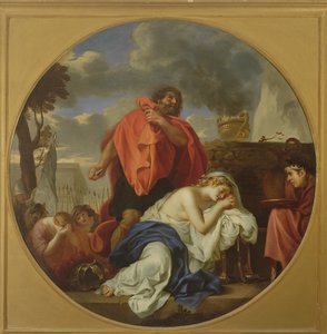 Jephthé sur le point de sacrifier sa fille