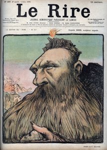 Auguste Rodin (1840-1917) sculpteur - Caricature de Charles Leandre (1862-1934) dans « Le Rire » du 4 juin