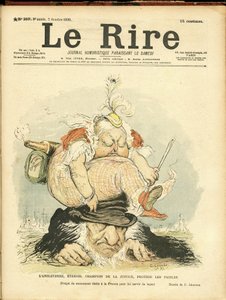 Illustration de Charles Léandre pour la couverture de Le Rire