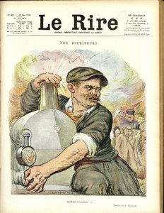 Illustration de Charles Léandre pour la couverture de Le Rire, 29/05/20 - Nos dictateurs - Train ferroviaire - Gaston Monmousseau