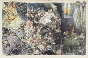 La vie de la fraudeuse Thérèse Humbert. Illustration pour Le Rire