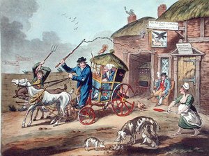 Poste en Irlande, publié par Hannah Humphrey en 1805