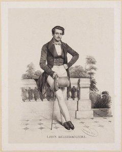 Portrait du compositeur Louis Messemaeckers 1809-1889, 1837 - Charles Louis Baugniet