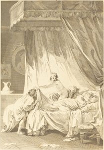 Joconde : Le lit - Charles Louis Lingée after Jean Honoré Fragonard