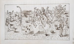 Alice et la Reine Rouge jouent au croquet, illustration du Chapitre IV de 
