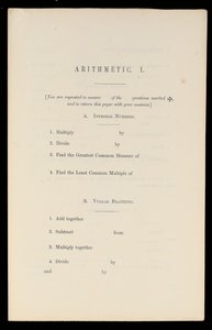 Arithmétique, Oxford University Press, c.1870