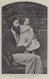 Arthur Hughes et sa fille Agnes (photo n/b)