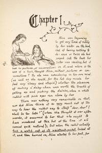 Alice avec sa sœur, illustration des Aventures d