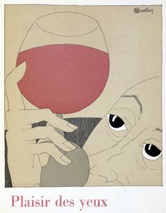 Plaisir des yeux - dans Monseigneur le vin, dessin de Charles Martin, fascicule des Établissements Nicolas