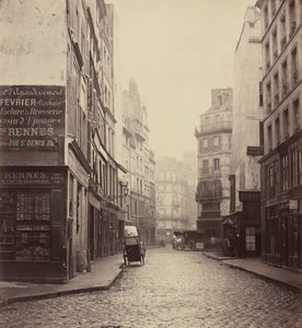 Rue des Lombards, from the rue des Lavandières Sainte-Opportune,1864 (photo) - Charles Marville