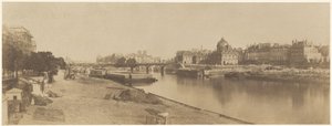 La Seine depuis le pont du Carrousel en direction de Notre-Dame, 1853 (photo) - Charles Marville