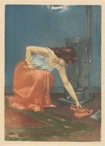 Les pantoufles (gravure en couleur et aquatinte) - Charles Maurin