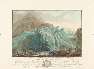 La Lutschinen sortant du Glacier inférieur du Grindelwald, 1785 - Charles Melchior Descourtis