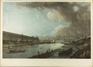 Vue des Tuileries, du Louvre et du Pont Neuf