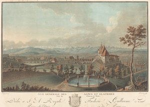 Vue générale des Alpes et Glaciers - Charles Melchior Descourtis