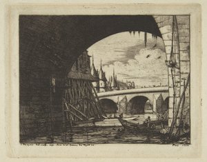 Arcade, pont Notre-Dame, Paris - Charles Meryon