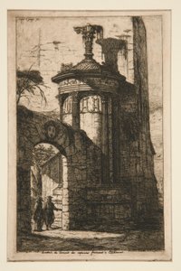 Entrée du couvent des capucins français à Athènes