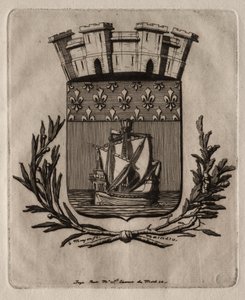 Eaux-fortes de Paris : Les armes symboliques de la ville de Paris