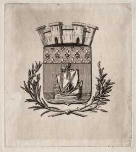 Gravures de Paris : Les Armes symboliques de la ville de Paris