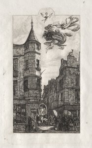 Eaux-fortes de Paris : Tourelle, rue de l