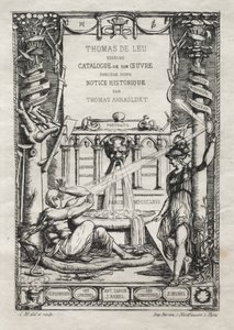 Frontispice pour un catalogue des gravures de Thomas de Leu - Charles Meryon
