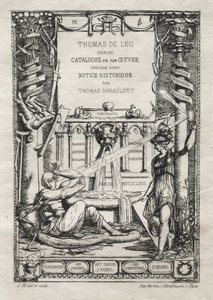 Frontispice pour un catalogue des gravures de Thomas de Leu, 1866 - Charles Meryon