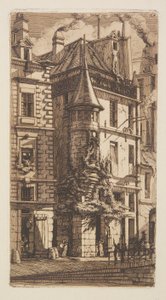 Maison avec tourelle, rue des Tisserands, Paris - Charles Meryon