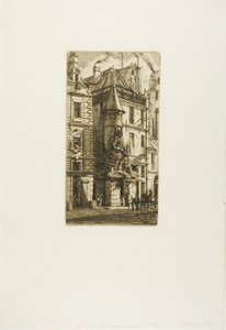 Maison avec une tourelle, rue de la Tixeranderie, Paris