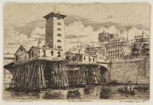 La Pompe Notre-Dame - 1852 - Charles Meryon
