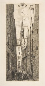 La rue des Chantres, Paris - Charles Meryon