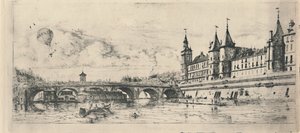 Le Pont-Au-Change 2ème état, 6 18 x 13 116 pouces, 1854, 1927