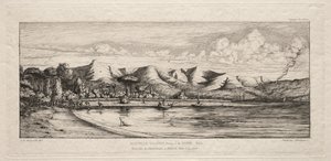 Pêche à la Seine au large de la Pointe des Charbonniers, Akaroa, Péninsule de Banks, 1845