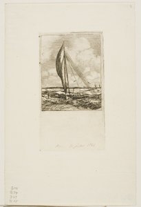 Proa à voile rapide, archipel de Mulgrave, Océanie - Charles Meryon