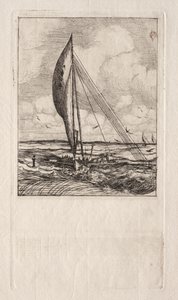 Proa à voile rapide, Archipel de Mulgrave, Océanie - Charles Meryon