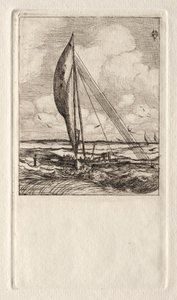 Proa à voile rapide, Archipel de Mulgrave, Océanie - Charles Meryon