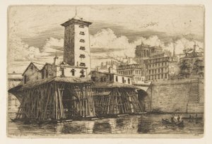 La pompe Notre-Dame, Paris - Charles Meryon