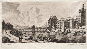 Le Pavillon de Mademoiselle et une partie du Louvre - Charles Meryon