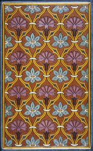 Couverture intérieure avec motif floral - Charles Meunier