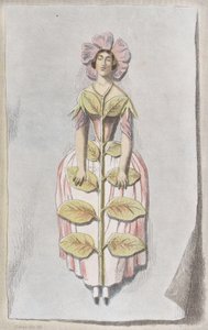 Pervenche Desséchée, de Les Fleurs Animées, 1847 - Charles Michel Geoffroy