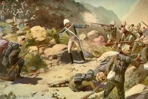 Roberts ralliant les pionniers à Umbeyla, 1901
