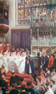 Le Mariage du roi Édouard VII et de la reine Alexandra à la chapelle Saint-Georges, Windsor, le 10 mars 1863 - Charles Mills Sheldon